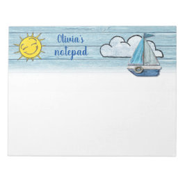 Personalisiertes Notepad Driftwood Beach Design Notizblock