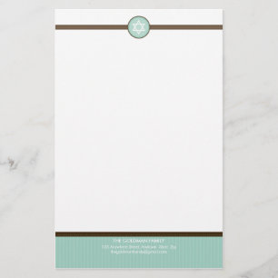 PERSONALISIERTES NOTEPAPIER: Stripedstitch 4 Briefpapier