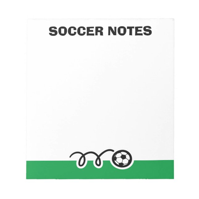 Personalisiertes Notizblock mit niedlicher Fußball (Vorderseite)