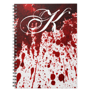 Personalisiertes Notizbuch Blutspritzer Vampir Got Notizblock