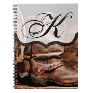 Personalisiertes Notizbuch Cowboy-Stiefel Stall Ho Notizblock