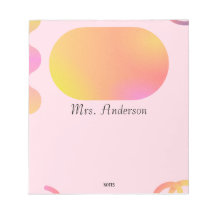 Personalisiertes Notizbuch für Lehrerinnen mit ros