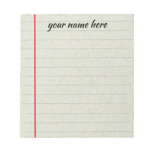 Personalisiertes Notizbuch mit Linien Notizblock