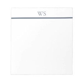 Personalisiertes Notizbuch mit Navy-Blauem Balken- Notizblock
