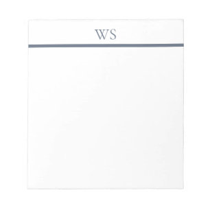 Personalisiertes Notizbuch mit Navy-Blauem Balken- Notizblock