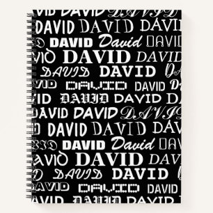 Personalisiertes Notizbuch mit typografischem Name