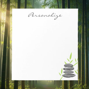 Personalisiertes Notizbuch mit Zen Art Pebble Stac Notizblock