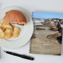 Personalisiertes Notizbuch Ocean Jetty Rocks Notizblock