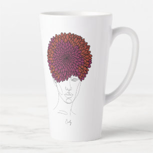 Personalisiertes November-Geburtsblumenporträt Milchtasse