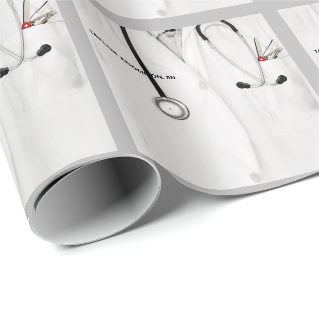 Personalisiertes Nurgen-Abschluss-Wrapping-Papier Geschenkpapier (Rolleneckpunkt)