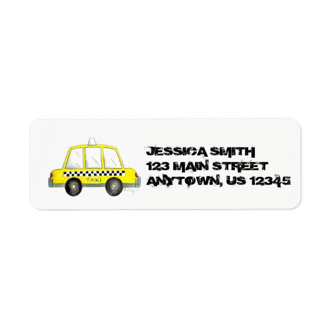 Personalisiertes NYC Yellow Taxi Schachbrett Cab N (Vorne)
