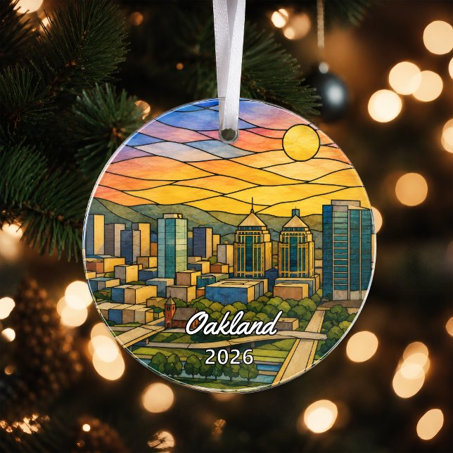 Personalisiertes Oakland-Acrylabzeichen, Benutzerd Ornament (Von Creator hochgeladen)