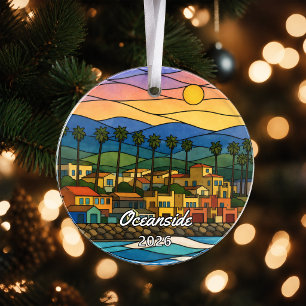 Personalisiertes Oceanside-Acryl-Ornament, Benutze Ornament