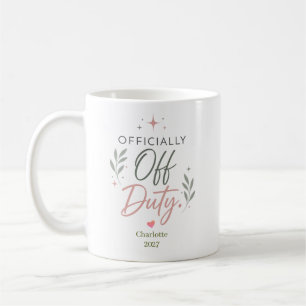 Personalisiertes offizielles Dienstende-Ruhestands Kaffeetasse