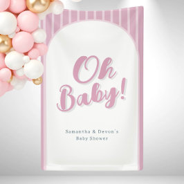 Personalisiertes Oh Baby Foto-Wand Dusche Banner
