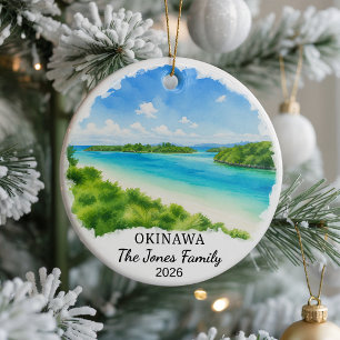 Personalisiertes okinawanisches Keramik-Ornament,  Keramik Ornament