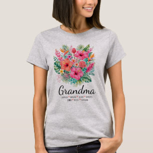 Personalisiertes Oma-Blumen-Oma-Name-Geschenk T-Shirt