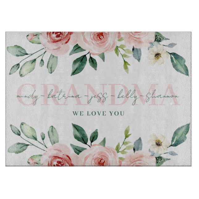 Personalisiertes Oma Cutting Board Schneidebrett (Vorderseite)