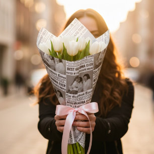 Personalisiertes Oma-Foto Benutzerdefinierte Zei Geschenkpapier