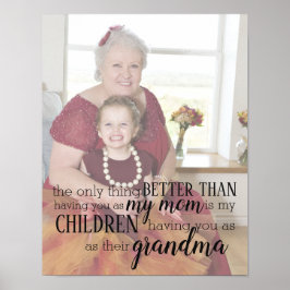 Personalisiertes Oma Foto Quote Poster