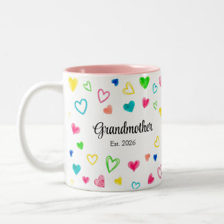 Personalisiertes Oma-Geschenk mit farbenfrohem Her Zweifarbige Tasse