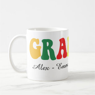 Personalisiertes Oma-Geschenk mit Namen der Enkelk Kaffeetasse