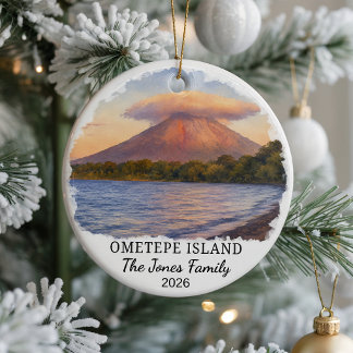 Personalisiertes Ometepe-Insel-Keramik-Ornament, K Keramik Ornament