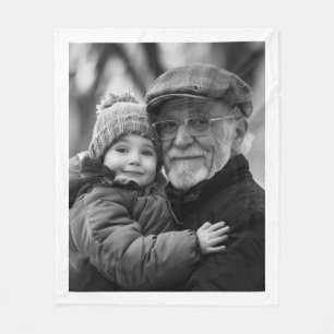 Personalisiertes Opa-Foto-Geschenk von Kindern Fleecedecke