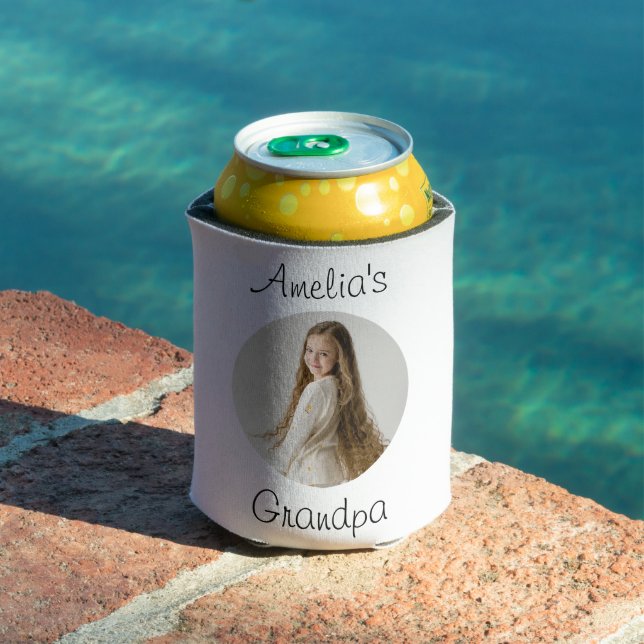 Personalisiertes Opa-Geschenk - Großkindgesicht - Dosenkühler (In Situ Pool)