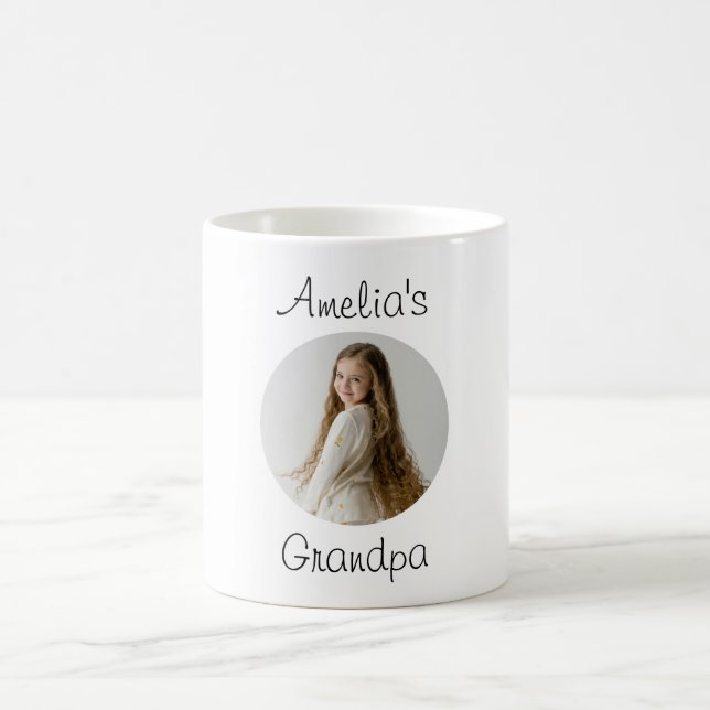 Personalisiertes Opa-Geschenk - Großkindgesicht - Kaffeetasse (Mittel)