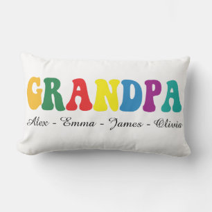 Personalisiertes Opa-Geschenk mit Namen der Enkelk Lendenkissen