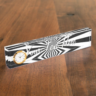 Personalisiertes optisches Burst Spinning Wheel Namensplakette