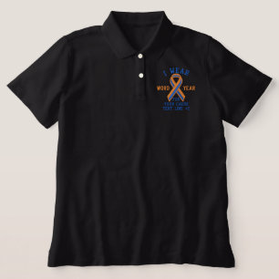 Personalisiertes Orange-Blaues Band Bewusstsein