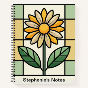 Personalisiertes Orange Green Yellow Florals Noteb Notizbuch