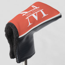 Personalisiertes Orange Monogramm und Name