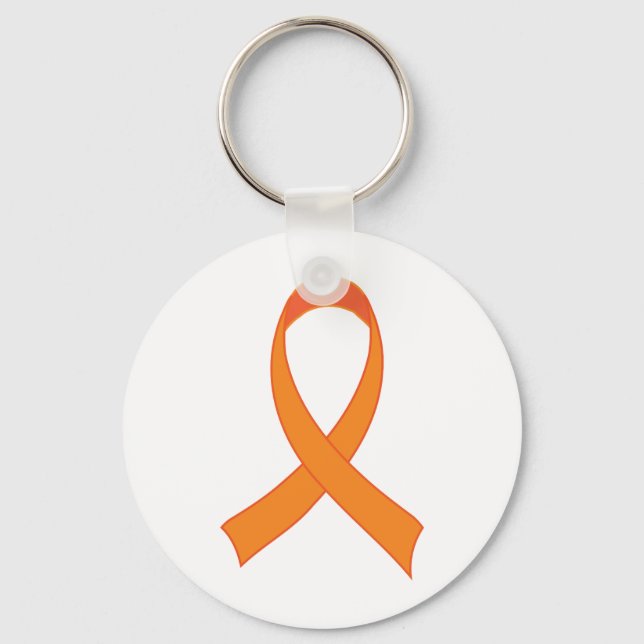 Personalisiertes Orange Ribbon Awareness-Geschenk Schlüsselanhänger (Vorderseite)