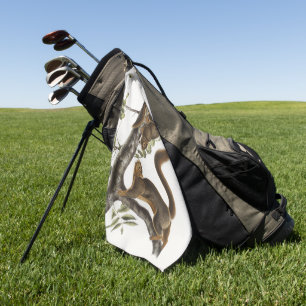 Personalisiertes Orangenbauchhörnchen Golfhandtuch