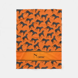 Personalisiertes Orangenwurzelmuster Fleecedecke