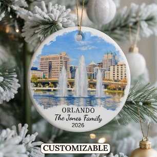 Personalisiertes Orlando-Ornament, Benutzerdefinie Keramik Ornament