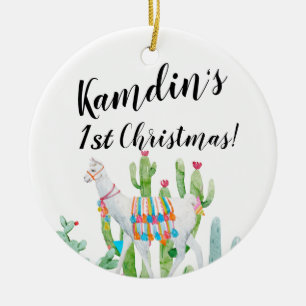 Personalisiertes Ornament Boho Llama Bohemisch Cac