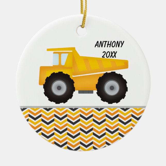 Personalisiertes Ornament für den Bau eines Trucks (Vorne)