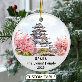 Personalisiertes Osaka-Ornament, Japan Keramik Ornament