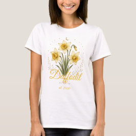 Personalisiertes Osterglocken-Geburtsblumen-Name-S T-Shirt
