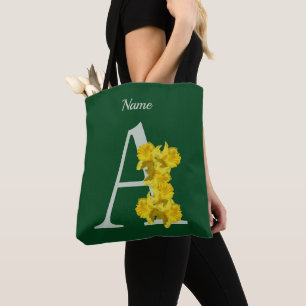 Personalisiertes Osterglocken-Monogramm Initial A Tasche