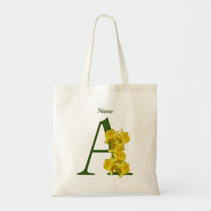 Personalisiertes Osterglocken-Monogramm Initiale A Tragetasche