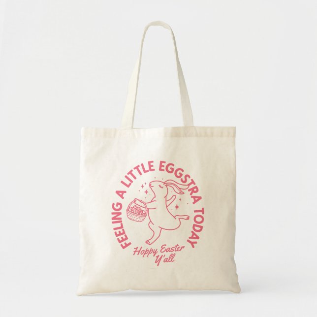 Personalisiertes Osterhase Shirt mit Namen Tragetasche (Vorne)
