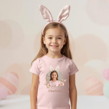 Personalisiertes Osterhasen-Foto-T-Shirt für Klein
