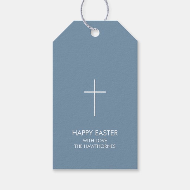 Personalisiertes Osterkreuz Geschenkanhänger (Vorderseite)