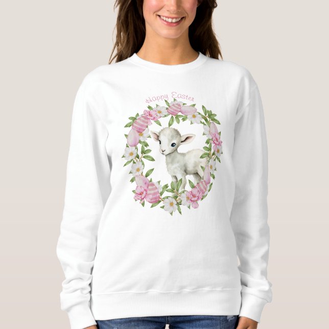 Personalisiertes Osterlamm Sweatshirt (Vorderseite)
