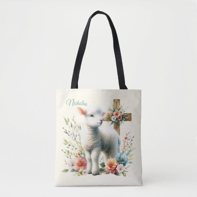 Personalisiertes Osterlamm Tasche (Vorderseite)